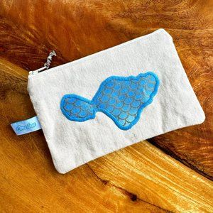 Oneloa Embroidered Maui Canvas Pouch